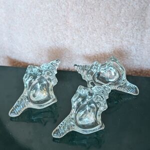 Glass Seashell Trinket Dishes